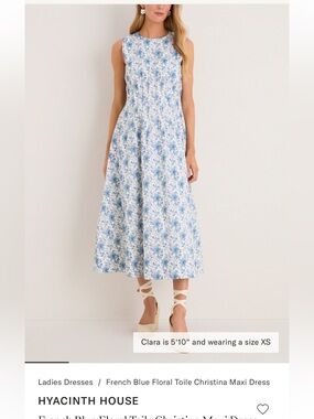 Hyacinth House Blue Floral Sleeveless Maxi Dress from Tuckernuck